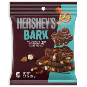 Hershey's Bark with Almonds and Salted Pretzels Peg Bags: 12-Piece Box