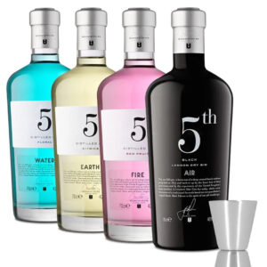 5th Gin Set with Jigger & Botanicals, 4 x 70 cl