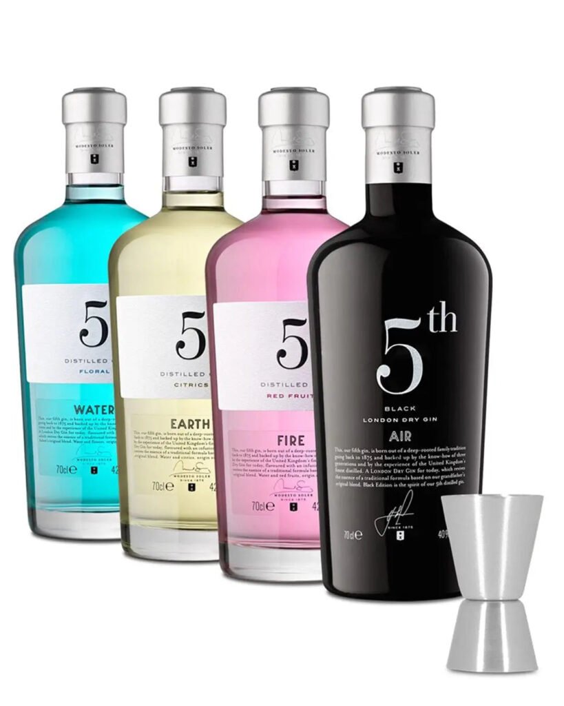 Wholesale 5th Gin Set with Jigger & Botanicals 4 x 70 cl