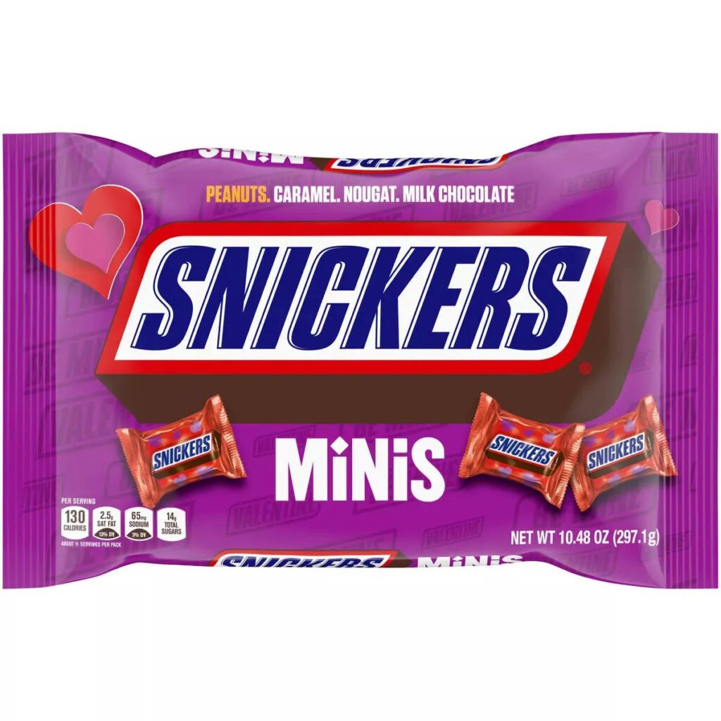 Wholesale Valentine's Snickers Mini Chocolate Candy: 10.48-Ounce Bag