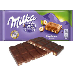 Milka Hazelnut Milk Chocolate Bars: 22-Piece Box