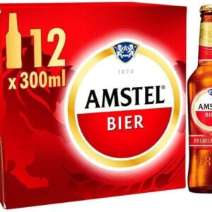 Wholesale Amstel Bier Beer 300ml x 12 Glass Bottles Pack