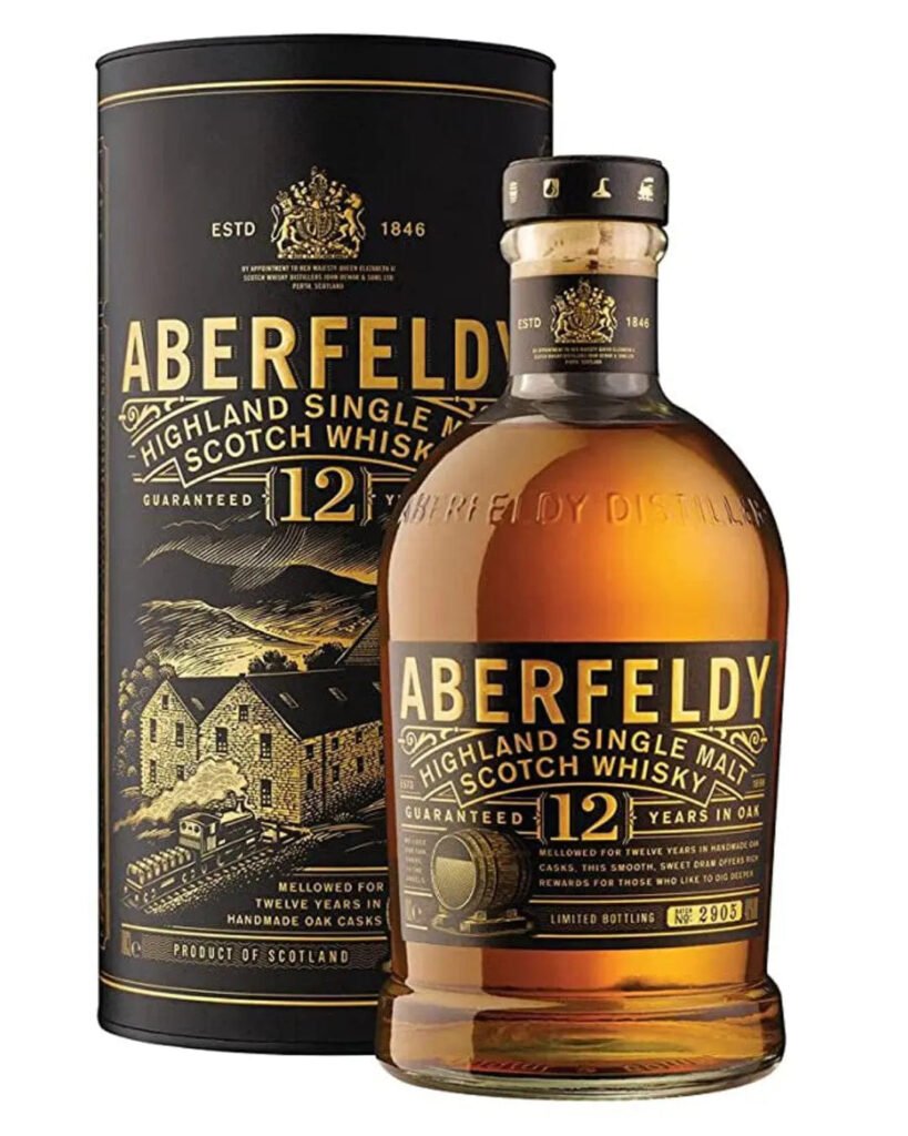 Wholesale Aberfeldy 12 Year Old Highland Single Malt Scotch Whisky 70 cl