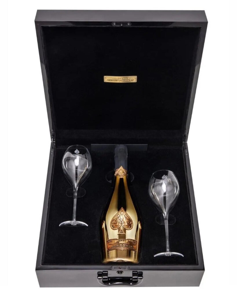 Wholesale Armand de Brignac Ace of Spades Brut Gold Champagne Glass Set 75 cl