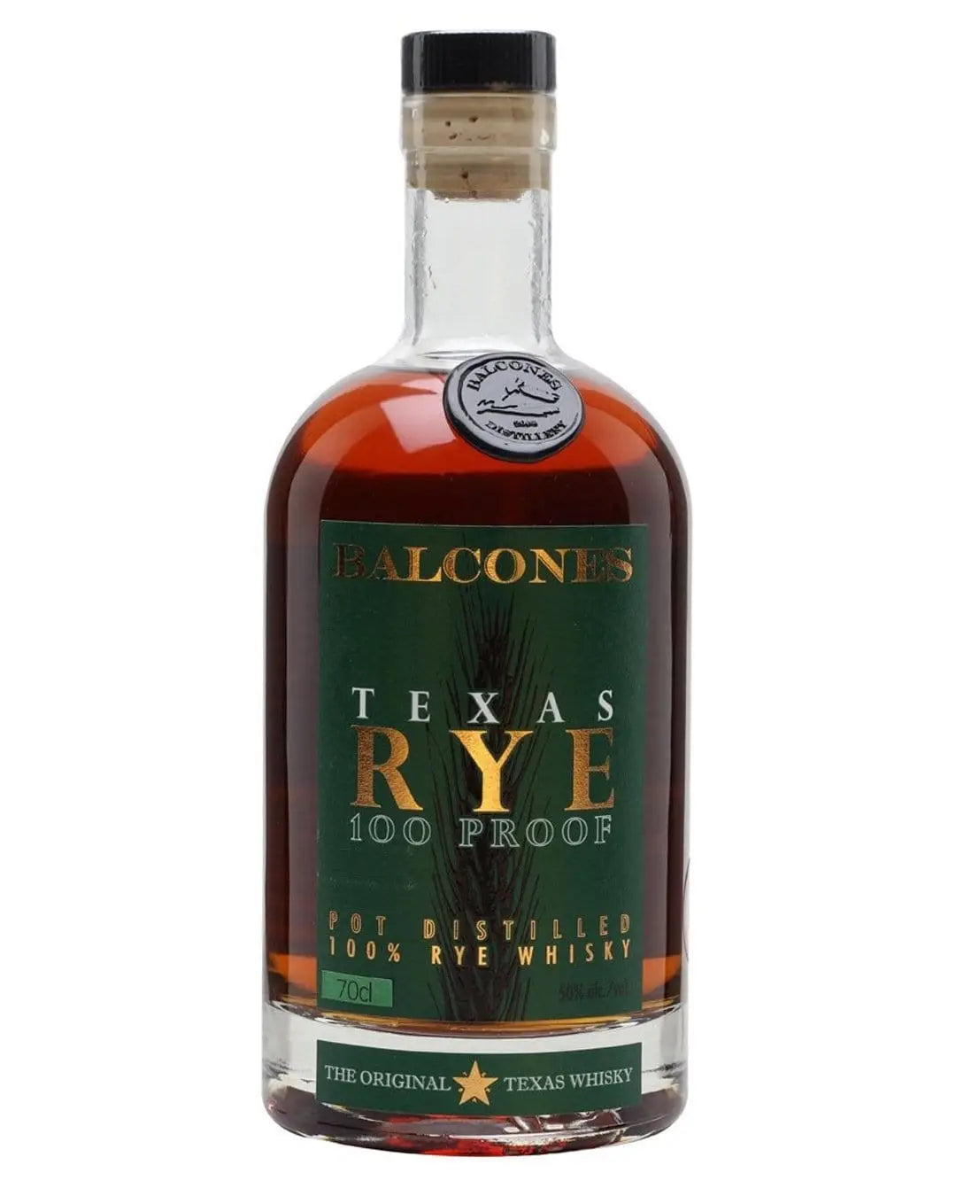 Balcones Texas Rye 100 Proof Whiskey, 70 cl
