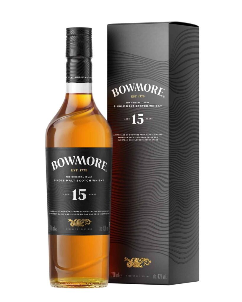 Wholesale Bowmore 15 Year Old Sherry Oak Cask Islay Single Malt Scotch Whisky 70 cl