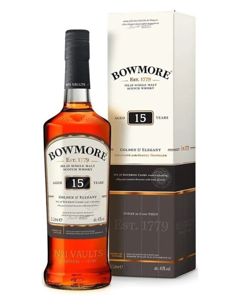 Wholesale Bowmore 15 Year Old Whisky 70 cl