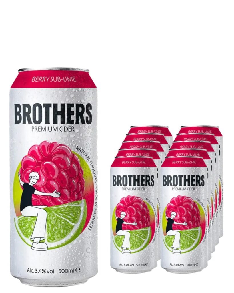 Wholesale Brothers Berry Sub-Lime Cider Can Multipack 10 x 500 ml