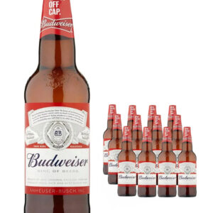 Budweiser Premium Lager Bottle Multipack, 12 x 660 ml