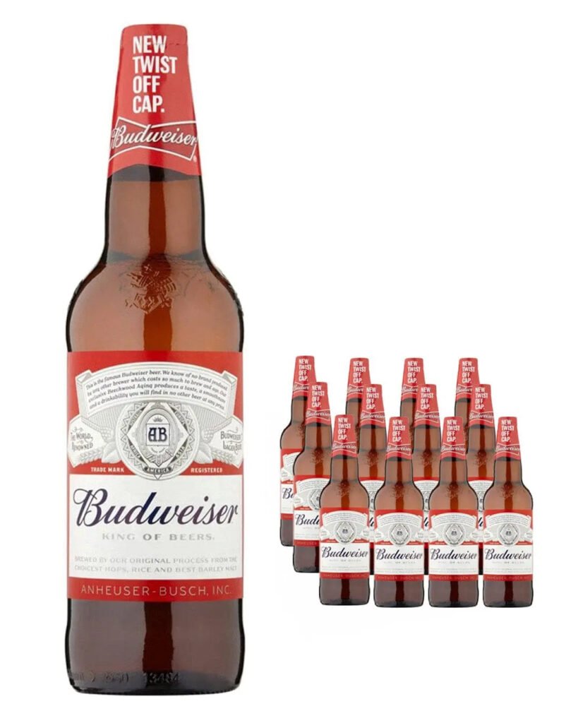 Wholesale Budweiser Premium Lager Bottle Multipack 12 x 660 ml