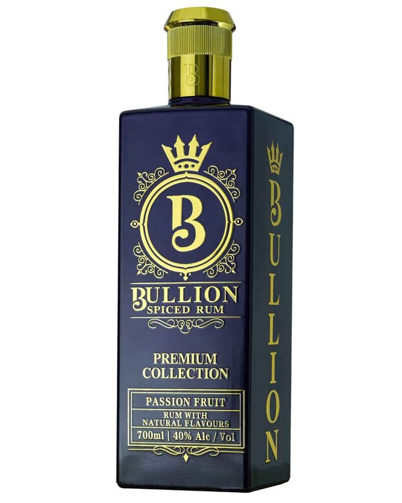 Wholesale Bullion Spiced Passion Fruit Flavoured Rum 70 cl