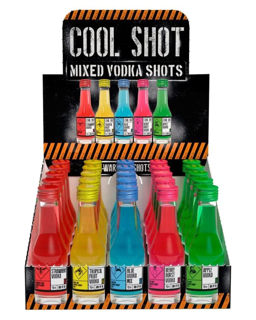 Wholesale Cool Shot Mixed Vodka Shots 25 x 20 ml