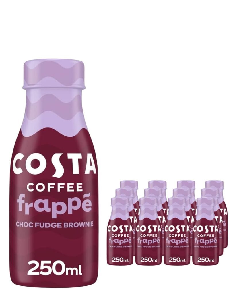Wholesale Costa Coffee Frappe Choc Fudge Brownie Plastic Bottle Iced Coffee 12 x 250 ml