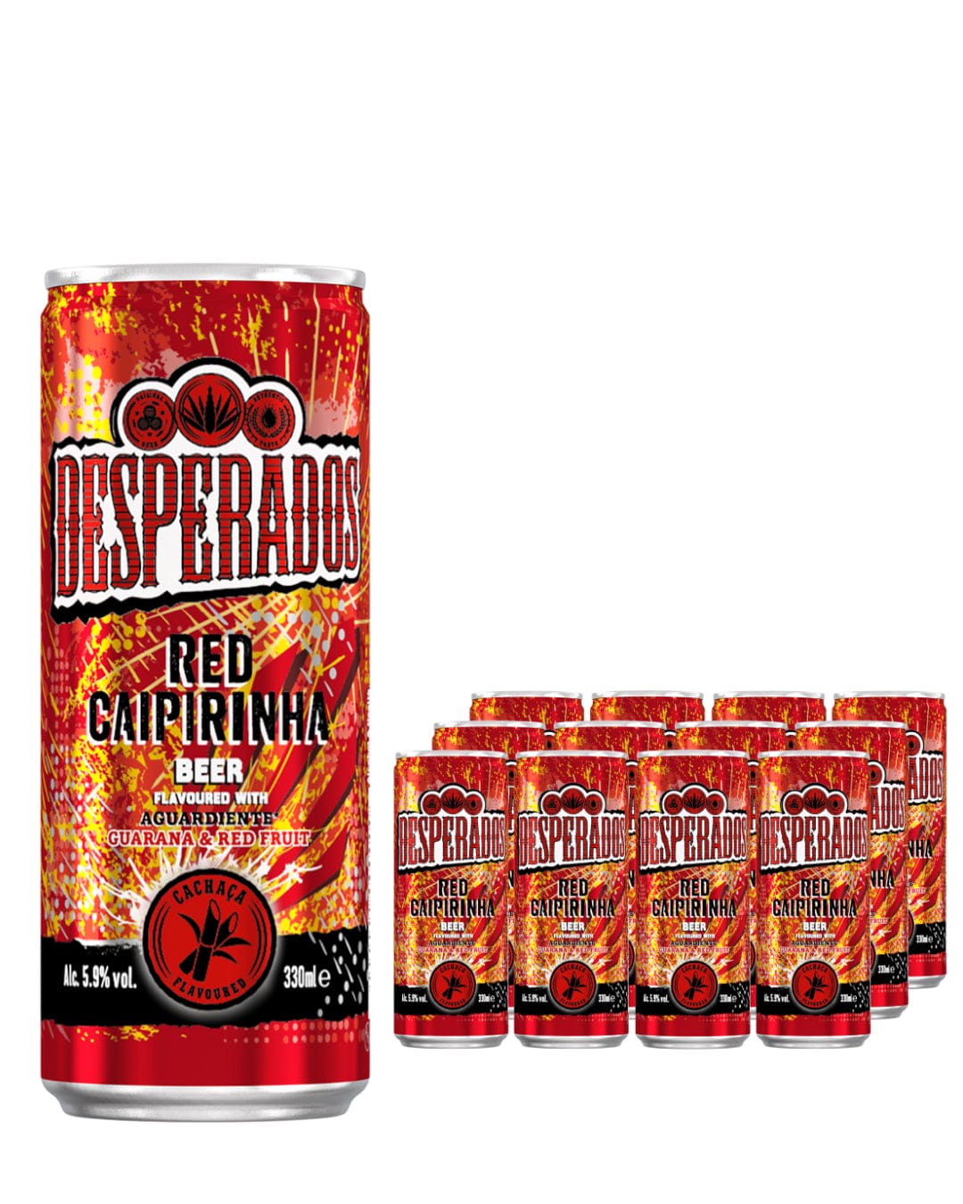 Desperados Red Caipirinha Guarana & Red Fruit Beer Multipack, 12 x 330 ml