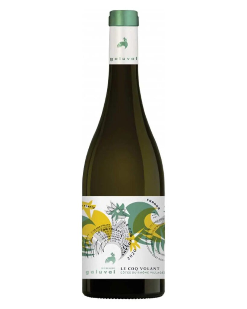 Wholesale Domaine de Galuval Le Coq Volant Cotes du Rhone Villages Blanc 75 cl