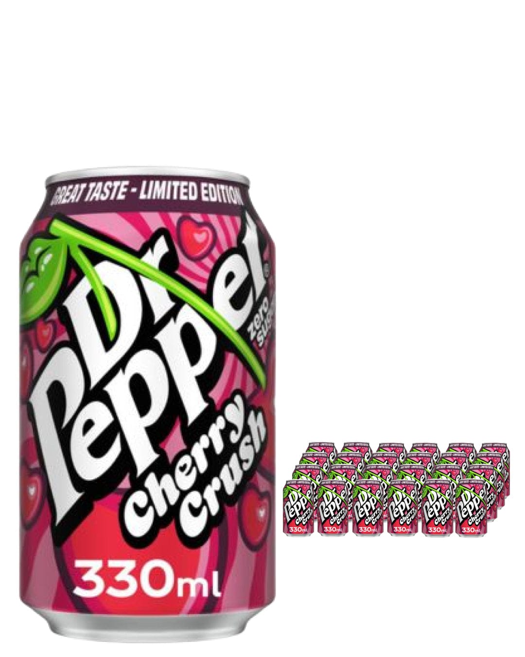 Dr Pepper Zero Cherry Crush Can Multipack, 24 x 330 ml
