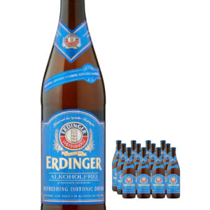 Erdinger Alkoholfrei Alcohol Free Wheat Beer Glass Botlle Multipack, 12 x 500 ml