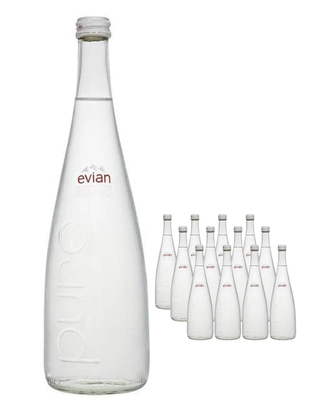 Evian Glass Bottle Multipack, 12 x 750 ml