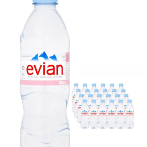 Evian Natural Spring Water Multipack, 24 x 500 ml
