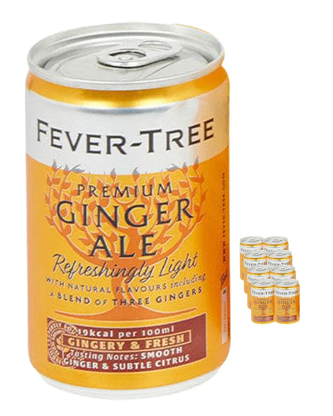 Fever-Tree Refreshingly Light Ginger Ale Fridge Pack, 8 x 150 ml