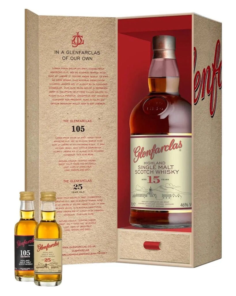 Wholesale Glenfarclas 15 Year Old Single Malt Whisky Tasting Gift Set 70 cl