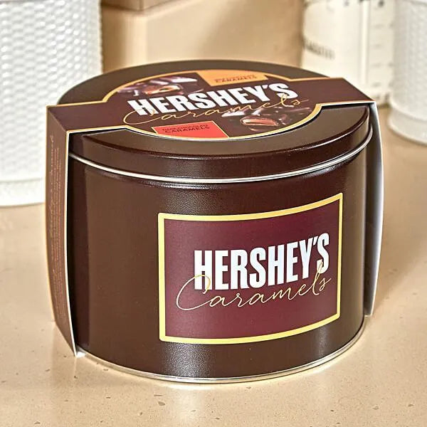 Hershey's Caramels - Milk and Dark Chocolate Caramel Candy: 2.5LB Gift Tin - Image 5