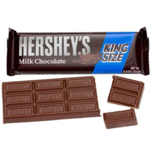 Hershey's Milk Chocolate King Size Candy Bars: 18-Piece Box