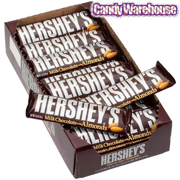 Hershey's Milk Chocolate with Almonds Candy Bars: 36-Piece Box - Image 2