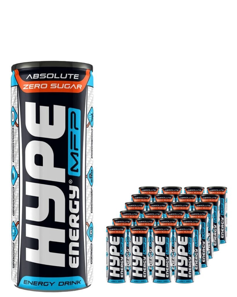 Wholesale Hype Buzz MFP Absolute Zero Sugar Energy Drink Multipack 24 x 250 ml