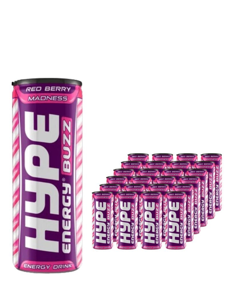 Wholesale Hype Buzz Redberry Madness Energy Drink Multipack 24 x 250 ml