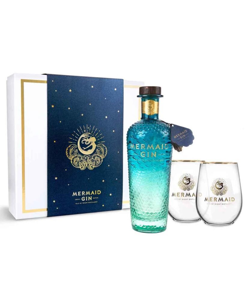 Wholesale Isle of Wight Distillery Mermaid Gin Gift Pack 70 cl