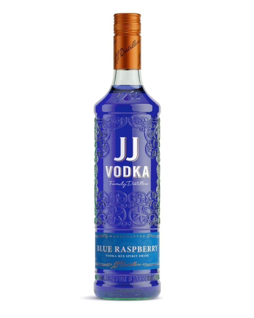 Wholesale J.J. Whitley Artisinal Blue Raspberry Vodka 70 cl