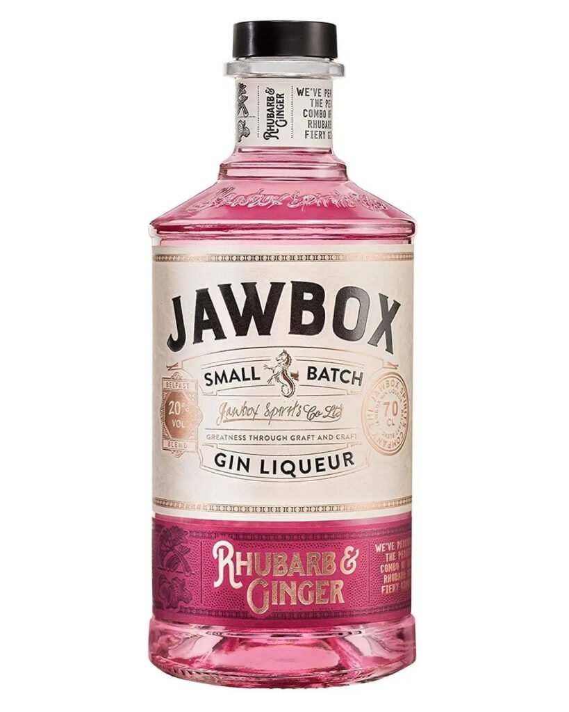 Wholesale Jawbox Rhubarb and Ginger Gin Liqueur 70 cl