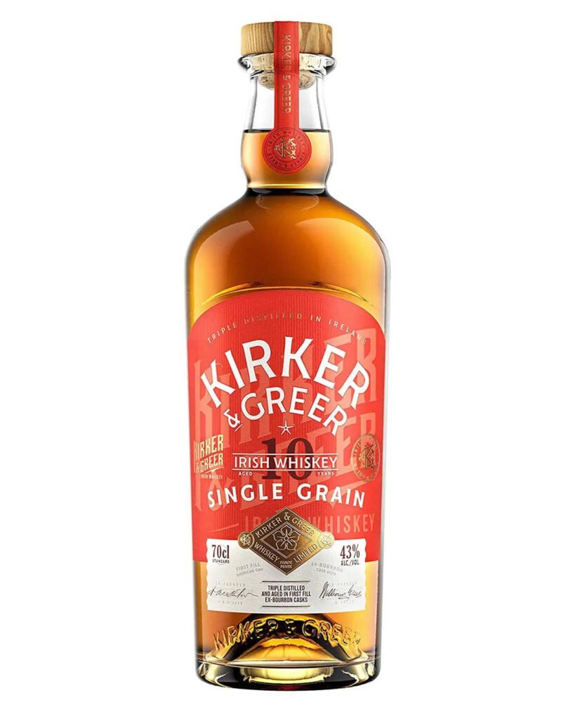 Wholesale Kirker & Greer 10 Year Old Single Grain Irish Whiskey 70 cl
