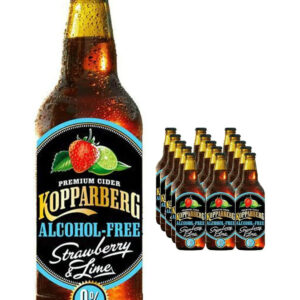 Kopparberg Alcohol Free Strawberry & Lime Premium Cider Multipack, 8 x 500 ml