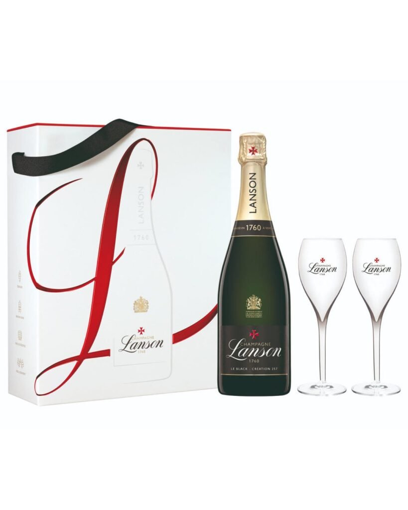 Wholesale Lanson Le Black - Creation 257 Champagne with 2 Flutes Gift Box 75 cl