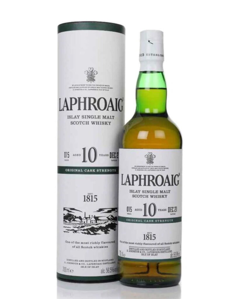 Wholesale Laphroaig 10 Year Old Original Cask Strength Islay Single Malt Scotch Whisky 70 cl