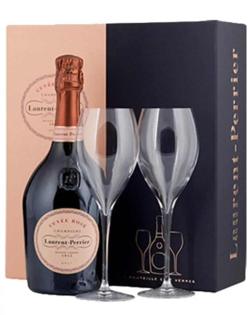 Wholesale Laurent-Perrier Cuvée Rosé 2 Flute Set Champagne 75 cl