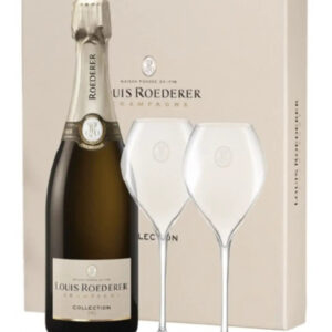 Louis Roederer Collection 244 Brut Champagne  Jamesse Flutes Gift Set, 75 cl