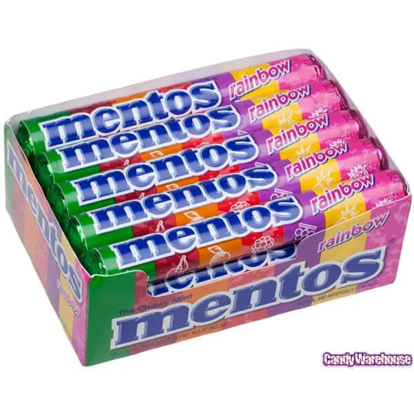Mentos Rainbow Chewy Mints Candy Rolls: 15-Piece Box - Image 2
