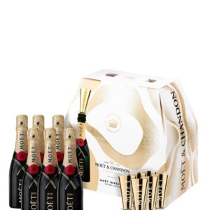Mini Moët & Chandon Impérial Brut Champagne with Flutes Gift Set, 6 x  20 cl