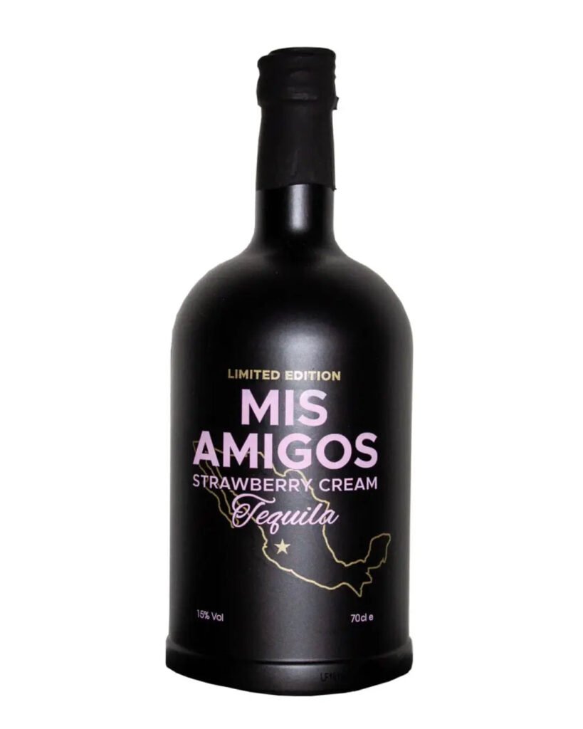 Wholesale Mis Amigos Strawberry Cream Tequila Liqueur 70 cl
