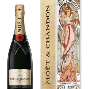 Moët & Chandon Brut Imperial Mucha Tin Floral Dress Champagne, 75 cl