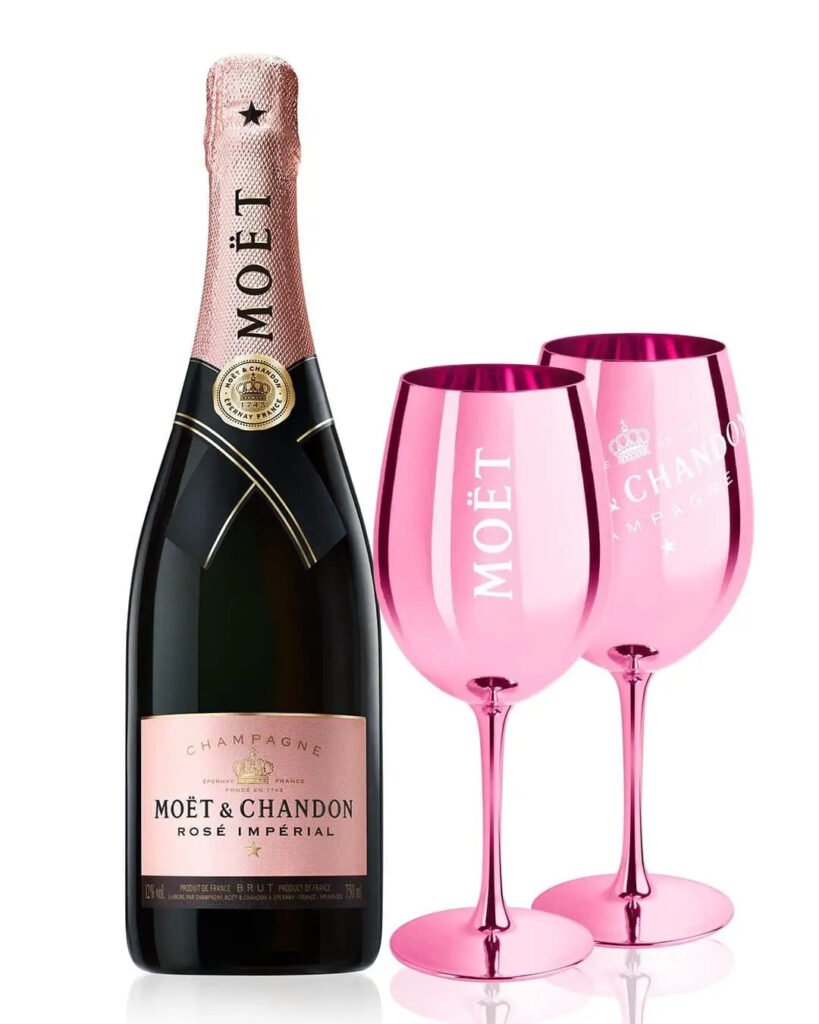 Wholesale Moët & Chandon Rosé Impérial Champagne 75 cl NOW SHIPPING WITH TWO COMPLIMENTARY GLASSES