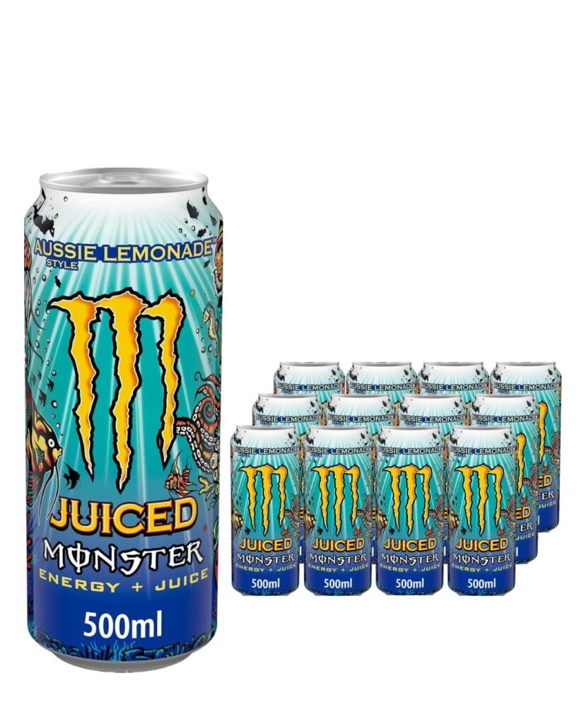 Wholesale Monster Aussie Lemonade Energy Drink Can Multipack 12 x 500 ml