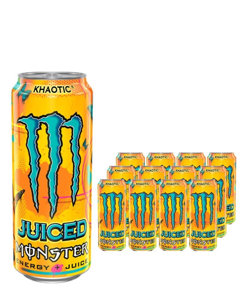 Wholesale Monster Juiced Khaotic Energy Drink Can Multipack 12 x 500 ml