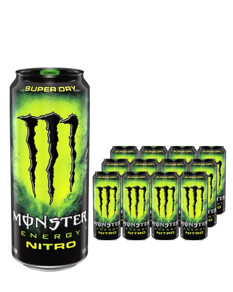 Wholesale Monster Nitro Super Dry Energy Drink Can Multipack 12 x 500 ml