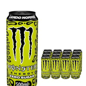 Monster Zero Sugar Lando Norris Energy Drink Can Multipack, 12 x 500 ml