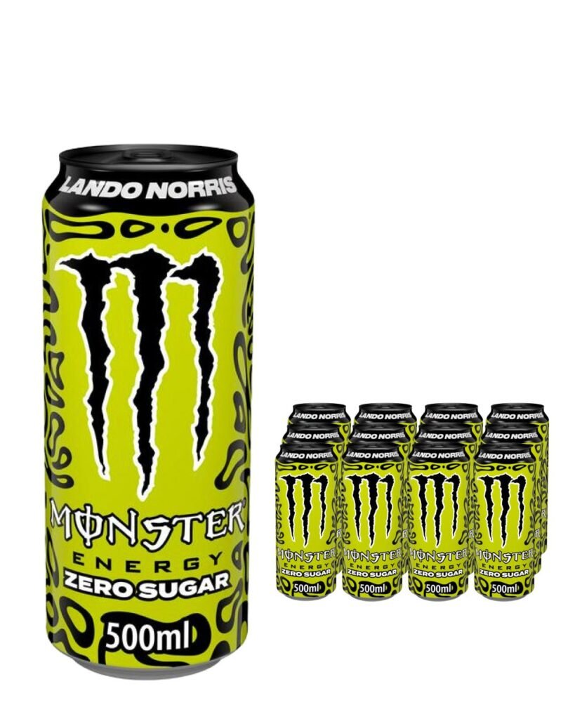 Wholesale Monster Zero Sugar Lando Norris Energy Drink Can Multipack 12 x 500 ml