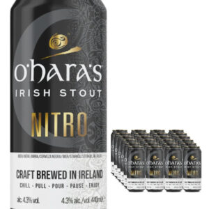 O'Hara's Irish Nitro Stout Beer Multipack, 24 x 440 ml